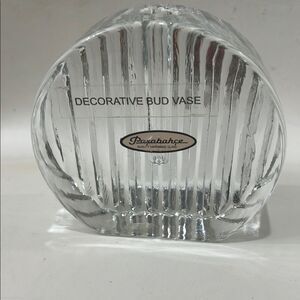 Panache Clear Decorative Single Bud Vase 4 1/4 X 4 1/2 X 1 1/2 Inch paperweight